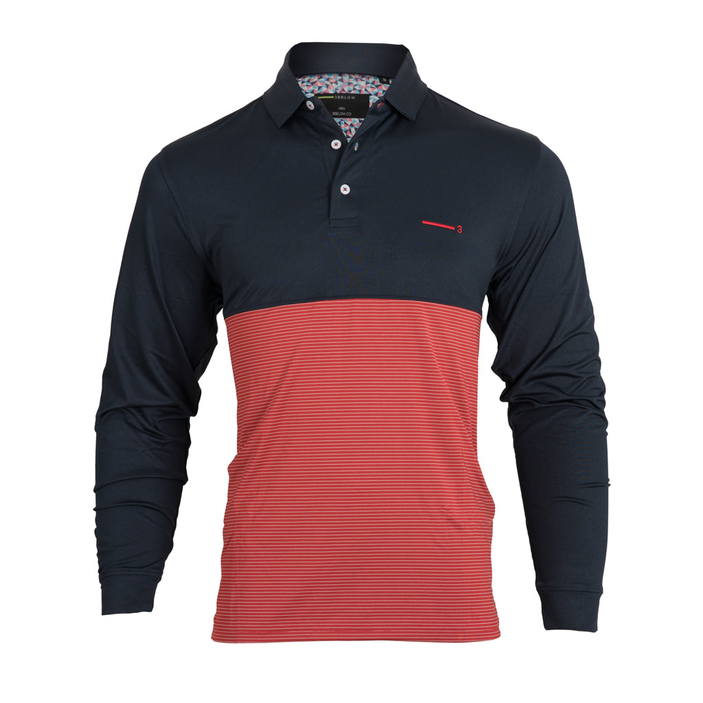 Golf Polo Neck Top Men's Full Sleeve Golf Polo Neck CROWN